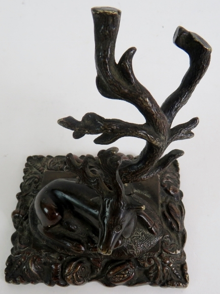 A bronze stag paperweight. - Image 5 of 6
