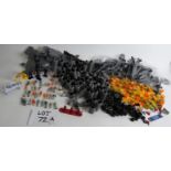 Various Scalextric accessories to include multiple stackable tyrewall tyres,