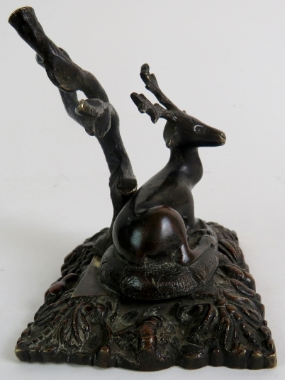 A bronze stag paperweight. - Image 4 of 6