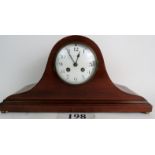 An Edwardian mahogany `Admirals Hat' cased chiming mantel clock, retailed by Mappin & Webb,
