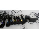 Seven sport hand controllers, and two Hornby power supplies.