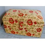 A large 20th Century blanket box upholstered in a William Morris style fabric.