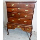 A Georgian country oak chest on stand of desireable proportions,