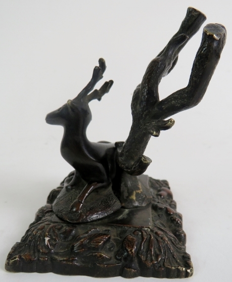 A bronze stag paperweight. - Image 2 of 6