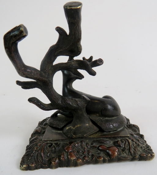 A bronze stag paperweight. - Image 3 of 6