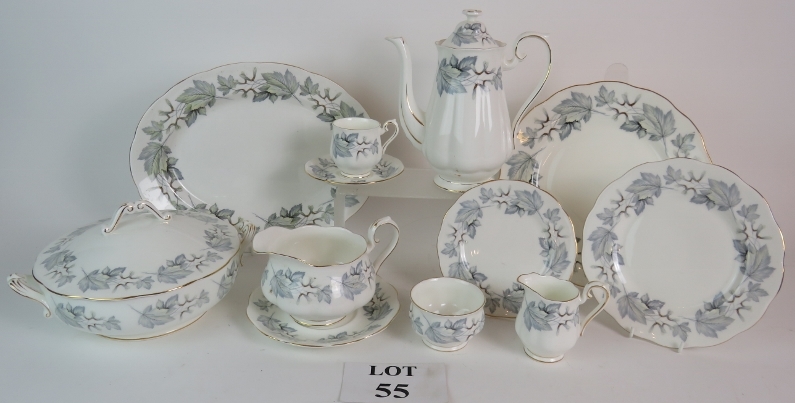 A royal Albert 'silver maple' 52 piece dinner and coffee service comprising: 8 dinner plates;