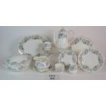 A royal Albert 'silver maple' 52 piece dinner and coffee service comprising: 8 dinner plates;