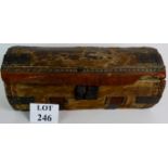 A small late 17th/early 18th century domed casket or trunk,