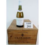 12 bottles of Clocher De Cepie Limoux Chardonnay, 1997 reserve, Pierre Bonnaves in wooden case.