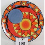 A Lorna Bailey limited edition "Eclipse" charger, No 91/100, 34cm diameter.