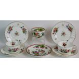A Mintons 'Cuckoo Bird' pattern cup and saucer, plus Mintons 'Marlow' pattern trios.