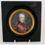 A 19th Century portrait miniature of Nicholas Jean-De-Dieu Soult, Marshall of France,