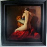 Hamish Blakely (British, b 1968) - 'Lamplight', large scale signed limited edition canvas on board,