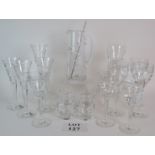 A suite of Stuart crystal wine glassware, "aura" by Jasper Conran C.