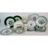 A selection of floral decorated porcelain and ceramics by Rosenthal, Spode, Aynsley and Limoges.