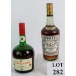 A bottle of Hennessy Bras Arme Cognac, believed to be 1960's production,