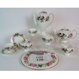 A 40 piece Wedgwood 'Hathaway Rose' tea service with Royal Worcester cake plate and server.