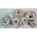 A quantity of Portmeirion plates, totalling 43 pieces, including 6 napkin rings and a pepper pot.