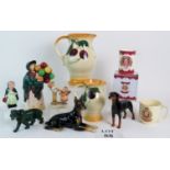 A group of collectable ceramics including Beswick, Royal Doulton and Hummel,