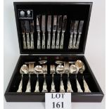 An Arthur Price 42 piece, 6 place setting canteen of silver plated cutlery in Kings pattern.