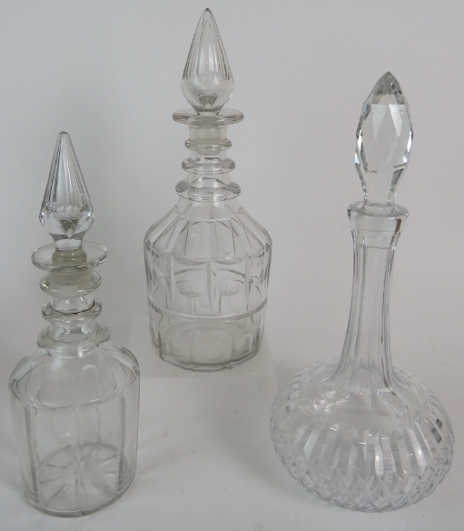 Six cut glass drinks decanters, 19th Cen - Image 4 of 6