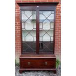 A large Edwardian mahogany display cabin