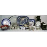 A large collection of mixed vintage and antique ceramics including a six piece Retro tea set,
