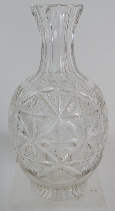 Four cut glass decanters and a cut glass carafe, tallest is 33cm. - Image 5 of 6