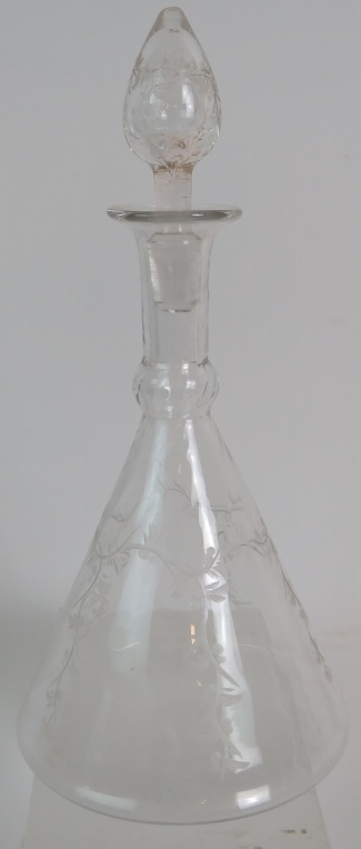 Four cut glass decanters and a cut glass carafe, tallest is 33cm. - Image 4 of 6