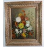 European School (1890) - 'Still life of Flowers', oil on canvas, indistinctly signed, dated 1890,