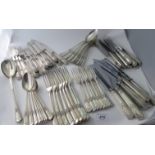 A good quality complete eight setting German '800' marked cutlery set, 'Lowenthal',