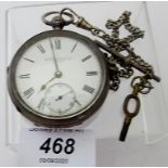 A silver cased pocket watch, London 1890, Camerer Kuss & Co, 56 New Oxford Street, London,