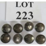 A set of eight 19th Century Firmin of London livery buttons with a crest depicting a flying dragon