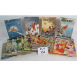 A collection of 15 Rupert Daily Express annuals mainly dating from 1960's and 70's.