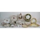 A collection of mainly continental decorated antique porcelain and ceramics,