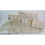 A quantity of 18th and 19th Century legal documents, mostly on velum, the earliest being 1753.