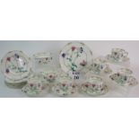 A 1930's Art Deco Royal Doulton 6 setting tea set comprising of 6 cups + saucers, 6 tea plates,