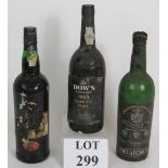 A bottle of Dow's 1983 vintage port, level low neck, a bottle of Grahams 1996 LBV port,