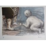 Henry Moore OM CH FBA (1898-1986) - 'Infant at mother's feet',