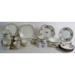 Two part 1920's Aynsley china tea services comprising of 52 pieces in total.