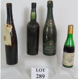 A bottle of 1971 vintage Champagne, Alfred Gratien, an unlabelled bottle of Port,