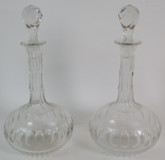 Four cut glass decanters and a cut glass carafe, tallest is 33cm. - Image 6 of 6