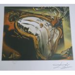 Salvador Dali (Spanish, 1904-1989) - 'Melting Clock', pencil signed limited edition lithograph,