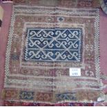 A small early 20's Turkish Kelim rug. Approx 102cm x 90cm.