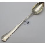 A Georgian silver rat tail basting spoon, London 1828, approx 175 grams/5.6 troy ounces.