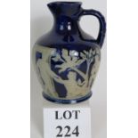 A cobalt blue glazed Arts & Crafts stoneware jug Circa 1890,