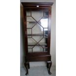 A 19th Century mahogany display cabinet on stand,