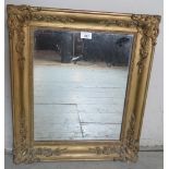 A small 20th Century gilt framed rectangular wall mirror Condition report: Some minor losses to
