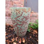A tall green crustacean effect garden urn / pot. Condition report: Appears in good order.