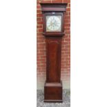 A Georgian oak cased 30 hour long case clock with a square dial inscribed 'Binch,